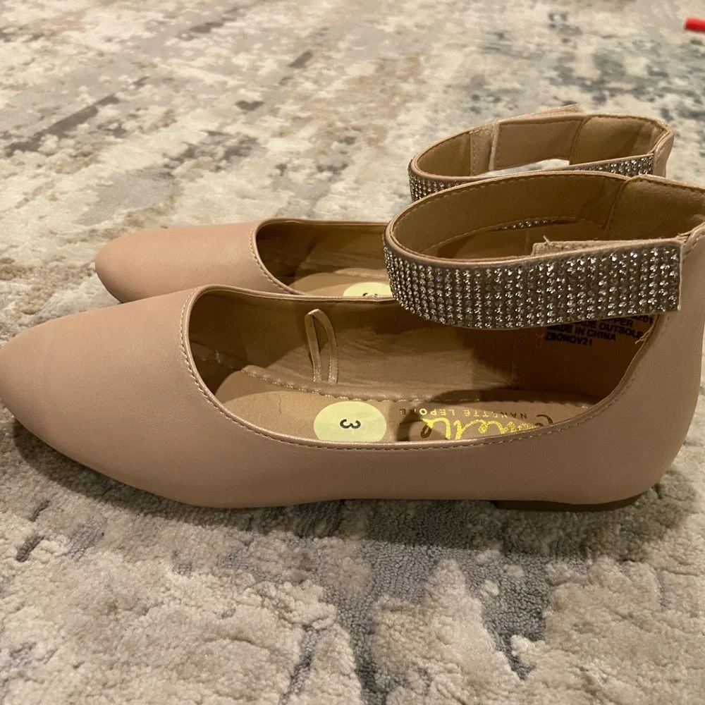 Nanette Lepore glitter flats, girls 3